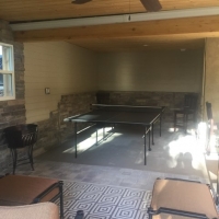 1816 Addition Under Deck Stone Facing Paver Patio