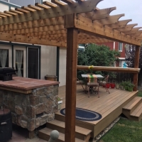 1819 Pergola Deck Back of Grill