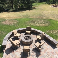 1714 Fire Pit Seat Wall Paver Patio