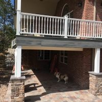 1727 Stone Columns with Upped Decking