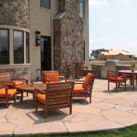 1508I - Flagstone Patio Stone Veneer Outdoor Kitchen Living Space