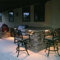 1609B - Outdoor Kitchen Led Cap Lights BBQ Stone Veneer