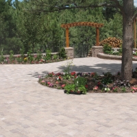 1608D - Paver Patio Stone Column Arbor