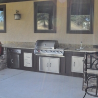 1609C - Stone and Granite Outdoor Kitchen BBQ Sink Warming Drawer